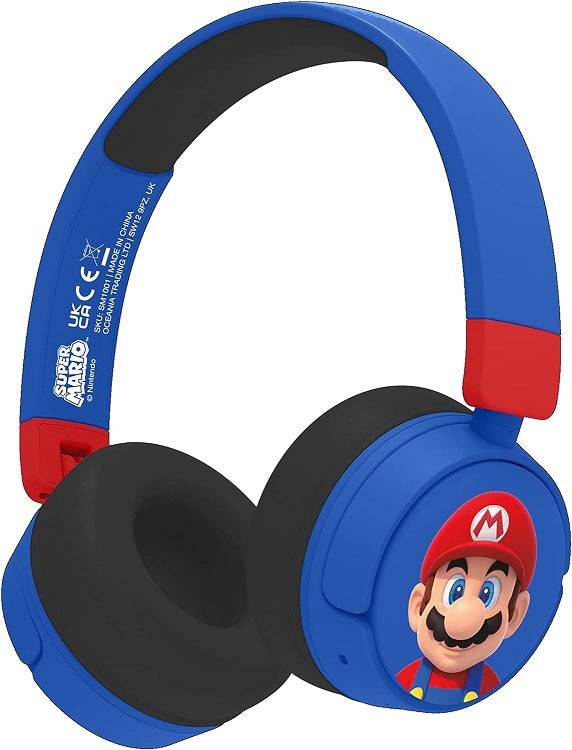 Bluetooth Wireless Junior Super Mario Headphones / Mario Face