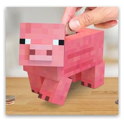 Minecraft Pig Money Bank Break Down Plastic