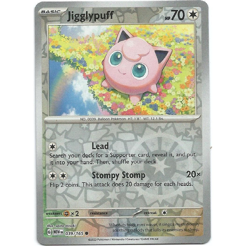 Jigglypuff (Reverse Holo) 039/165 Pokemon 151 (MEW) Trading Card Common