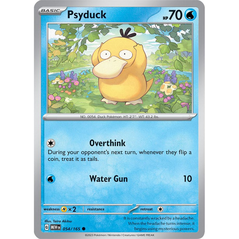 Psyduck 054/165 Pokemon 151 (MEW) Trading Card Common