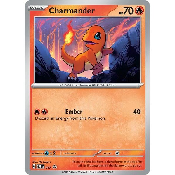 Charmander SVP EN 047 PROMO Pokemon Scarlet & Violet 151 Trading Card Holo Eng