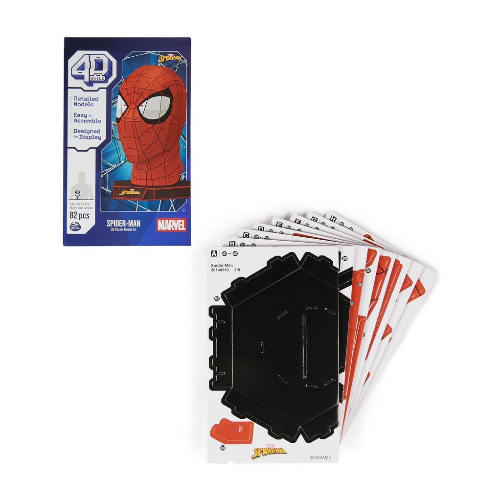  4D Build, Marvel Spider-Man 3D Puzzle Model Kit with