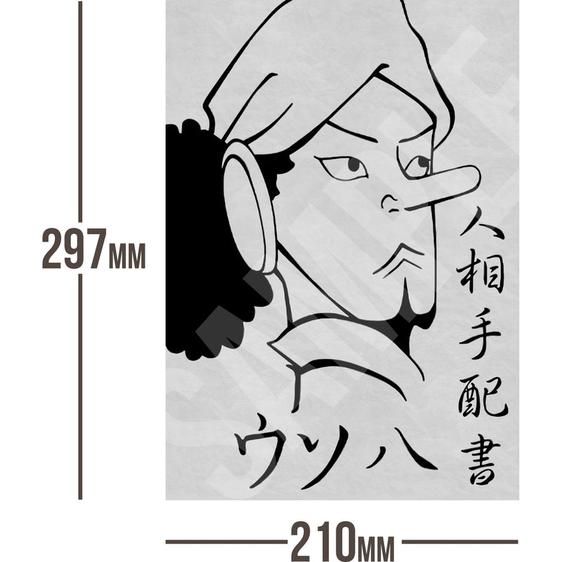 Usohachi (Usopp) One Piece Wanted Bounty A4 Poster Land of Wano