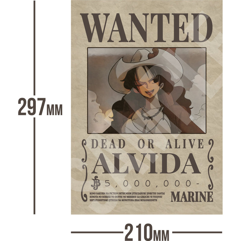 Alvida One Piece Wanted Bounty A4 Poster 5,000,000 Belly