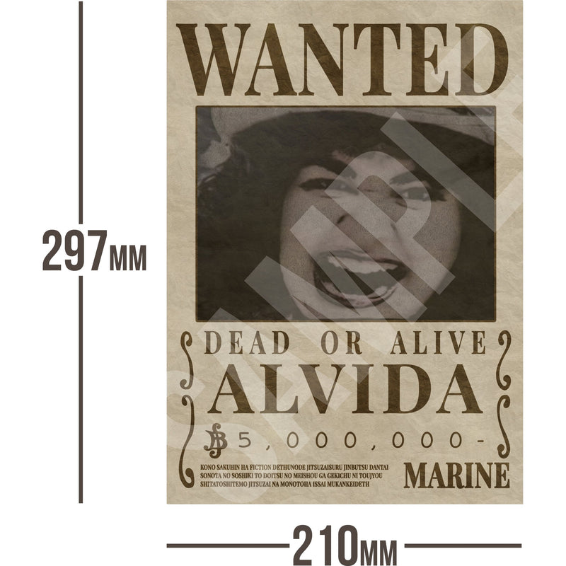 Alvida (Live Action) One Piece Wanted Bounty A4 Poster 5,000,000 Beri