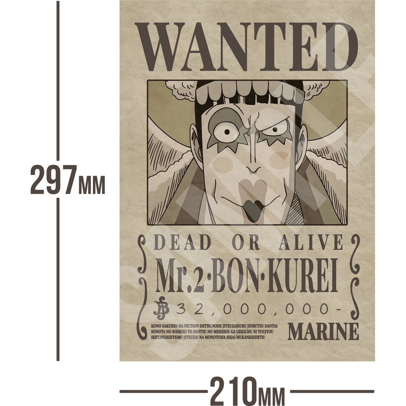 Bentham One Piece Wanted Bounty A4 Poster 32,000,000 Belly