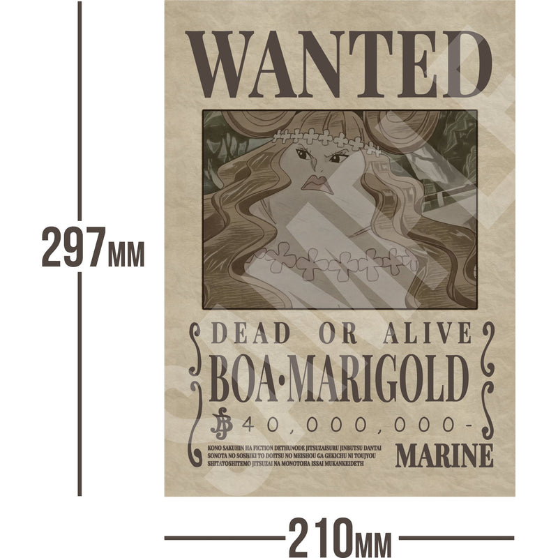 Boa Marigold One Piece Wanted Bounty A4 Poster 40,000,000 Belly