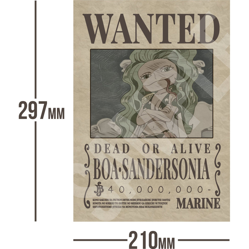 Boa Sandersonia One Piece Wanted Bounty A4 Poster 40,000,000 Belly