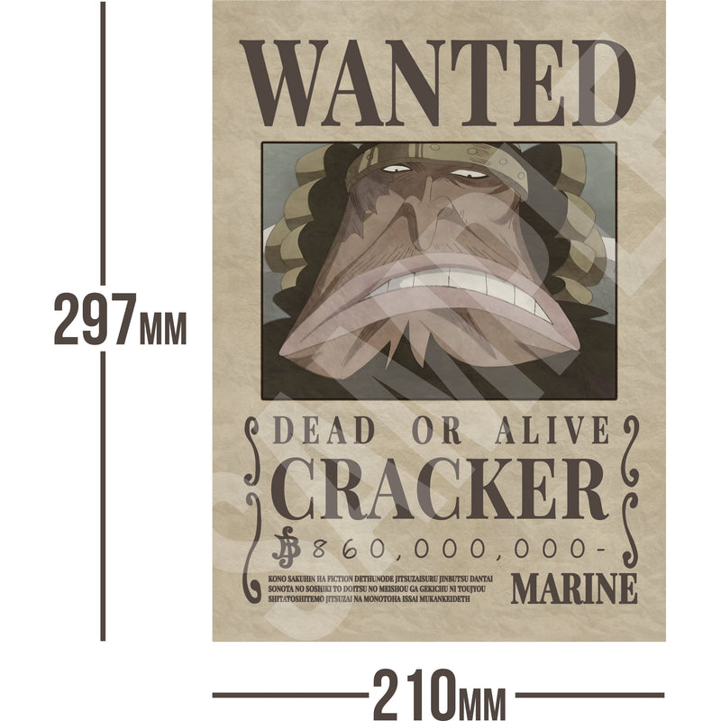 Charlotte Cracker One Piece Wanted Bounty A4 Poster 860,000,000 Belly