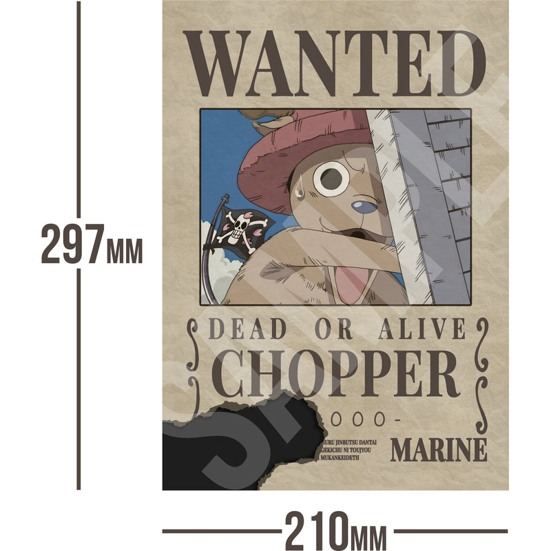 Tony Tony Chopper One Piece Wanted Bounty A4 Poster "Eye Catcher"