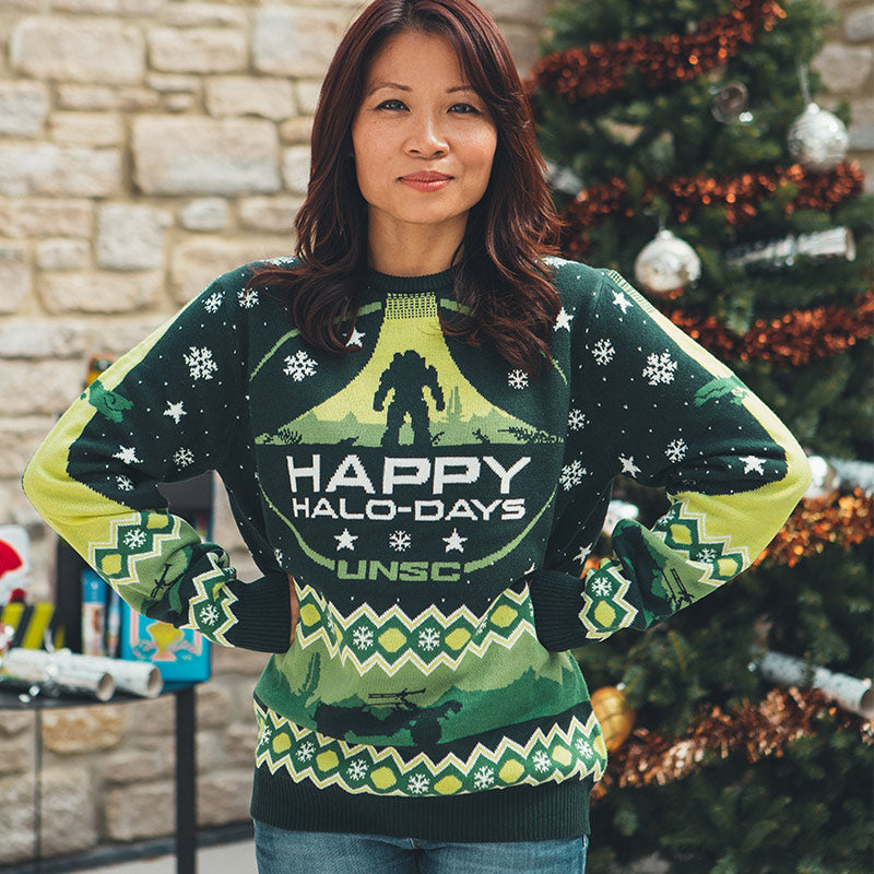 EX Display Halo Happy Halo-Days Christmas Jumper Sweater - S