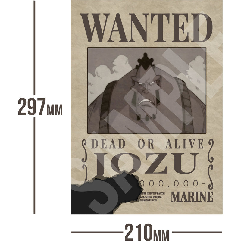 Jozu One Piece Wanted Bounty A4 Poster Unknown Bounty