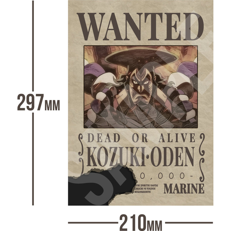 Kozuki Oden One Piece Wanted Bounty A4 Poster Unknown Bounty