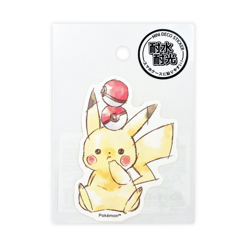 Mini Deco Sticker Osuwari Pokemon Pikachu Number025