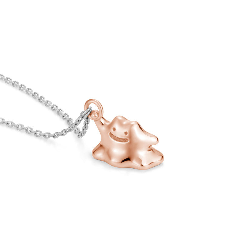 Necklace Silver Pink Gold Coating Ditto Pokemon