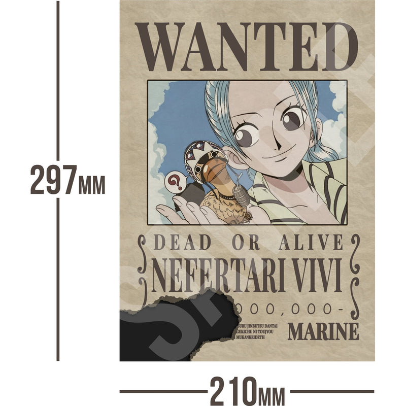 Nefertari Vivi One Piece Wanted Bounty A4 Poster "Eye Catcher"