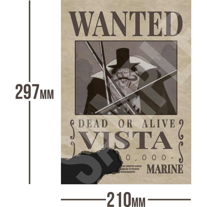 Vista One Piece Wanted Bounty A4 Poster Unknown Bounty