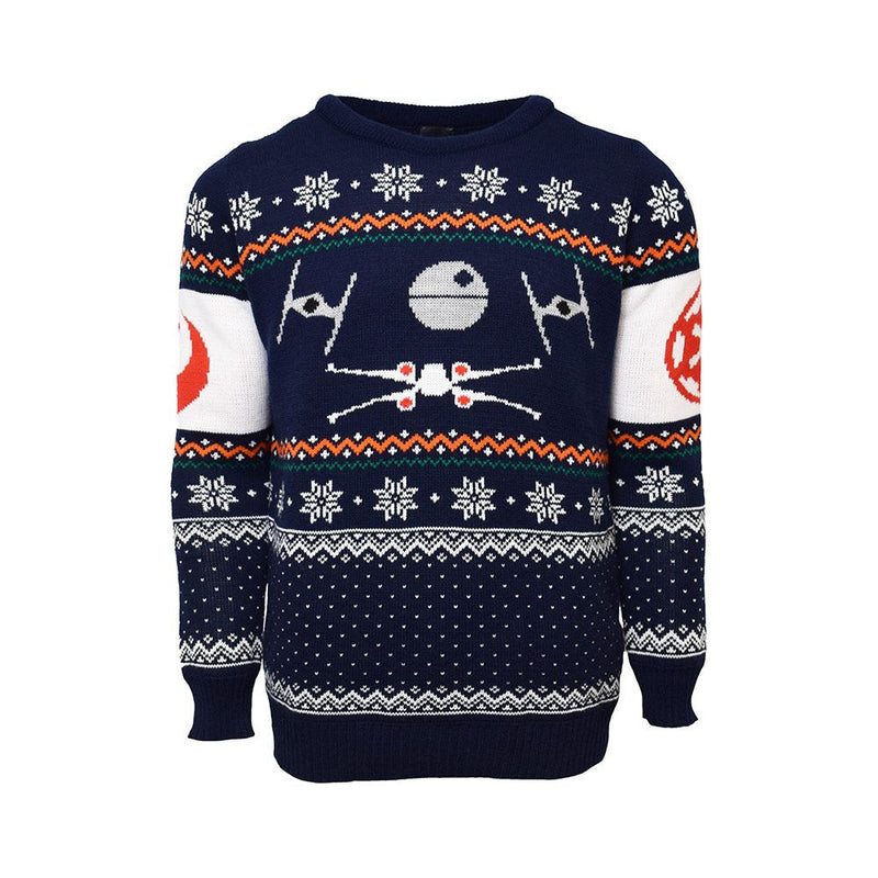 EX Display Star Wars X-Wing VS Tie Fighter Christmas Jumper Sweater - L