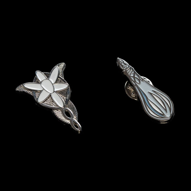 Lord Of The Rings Collectors Pins Evenstar & Galadriel's Phial - Pack Of 2