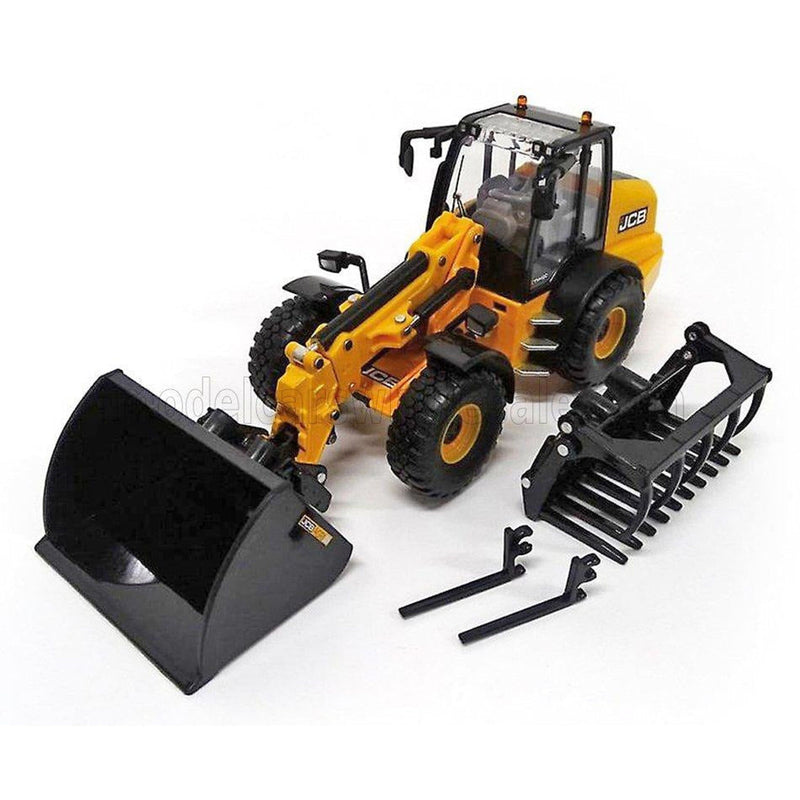 JCB Tm420 Ruspa Gommata Tractor - Scraper Yellow Black 1:32