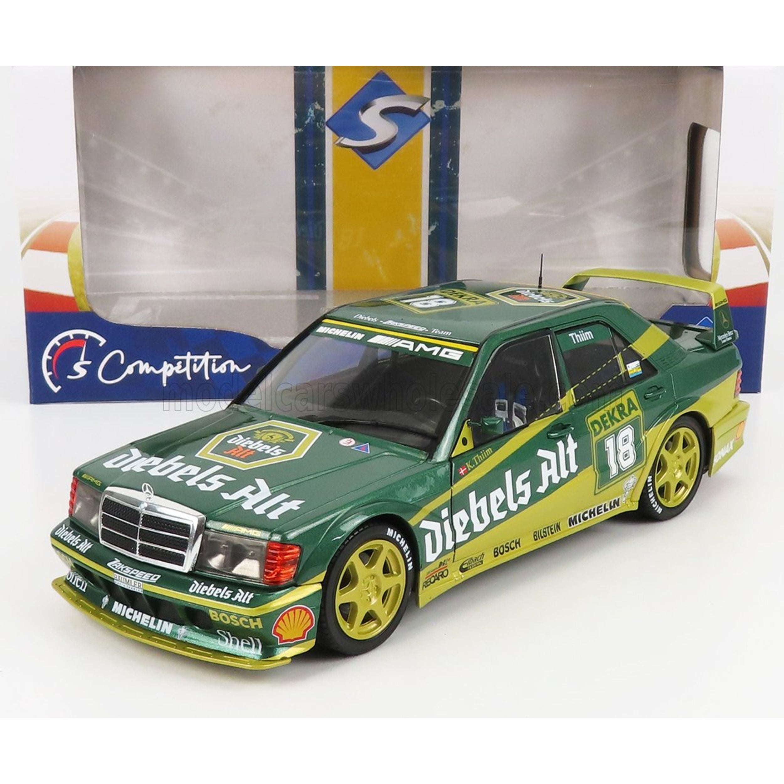 Mercedes Benz 190E 2.5 16V Evo2 Team Zakspeed N 18 DTM Season 1992 K.ThIIm  2 Tone Green - 1:18