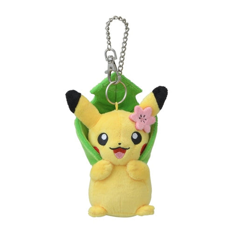 Pikachu Pokemon "Gift of the Forest" Mini Mascot Keychain Plush