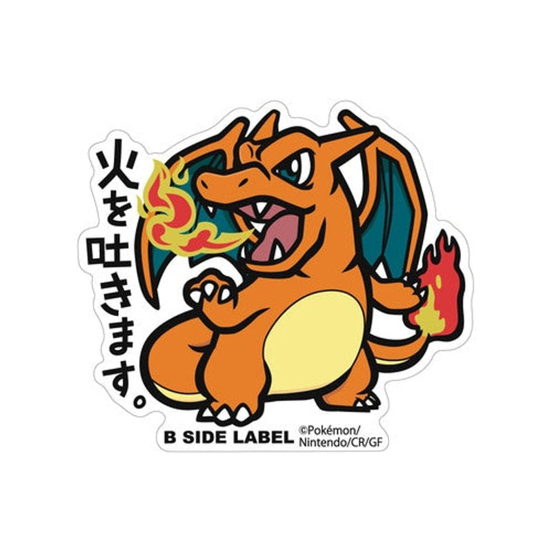 Charizard Pokemon B-Side Label BIG Pokemon Sticker