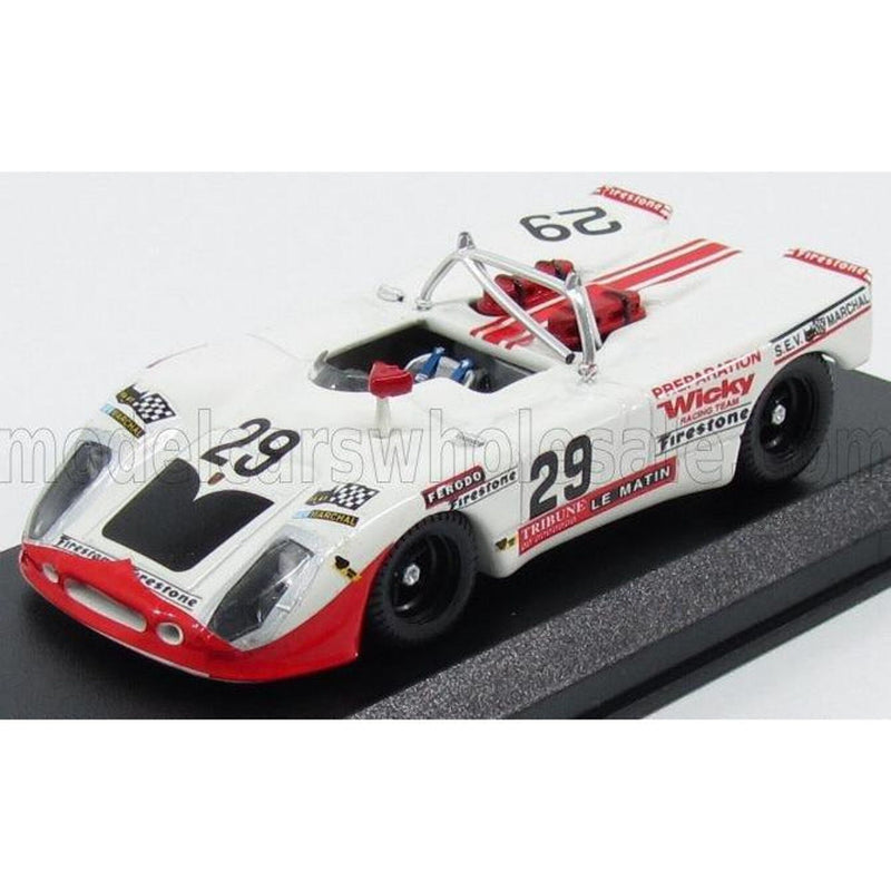 Porsche 908 / 2 Flunder Team Wicky Racing N 29 24H LE Mans 1971 A.Wicky - M.C.Olivar White Red 1:43