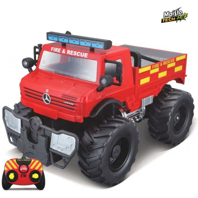 Mercedes Benz Unimog U5023 Fire Rescue RC Battery Not Included - 1:16