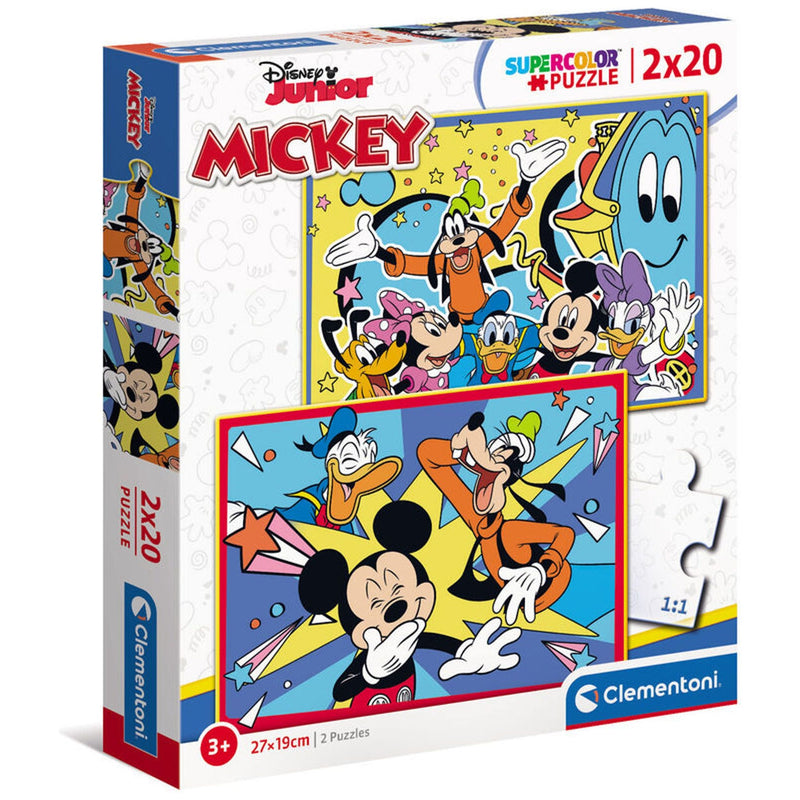 Disney Mickey Puzzle Of 2 x 20 Pieces - 27 x 19 CM