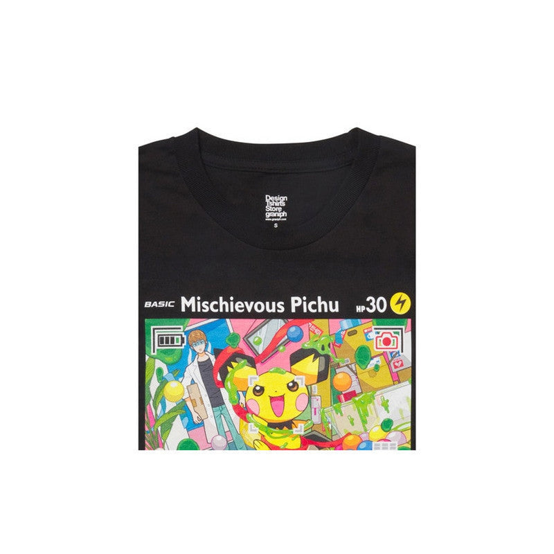 Kids T-Shirt Mischievous Pichu Black  Ver. 120 Pokemon - 48 x 35 x 14 x 31 cm