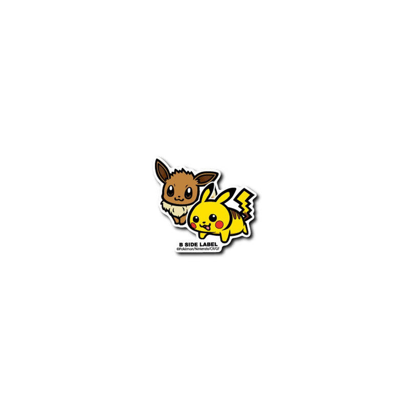 Sticker Pikachu & Eevee Pokemon B-SIDE LABEL