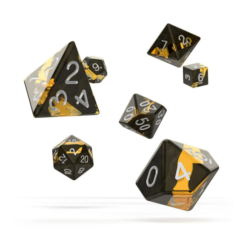 Oakie Doakie Dice Role Playing Game Set Enclave Amber - Pack Of 7