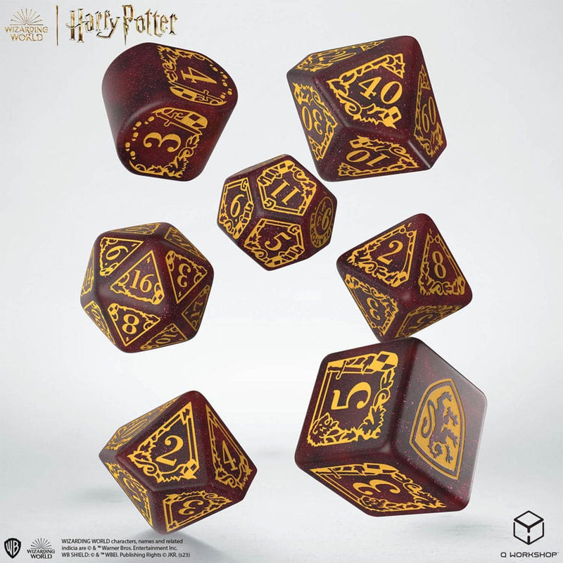 Harry Potter Dice Set Gryffindor Modern Dice Set Red - Pack Of 7