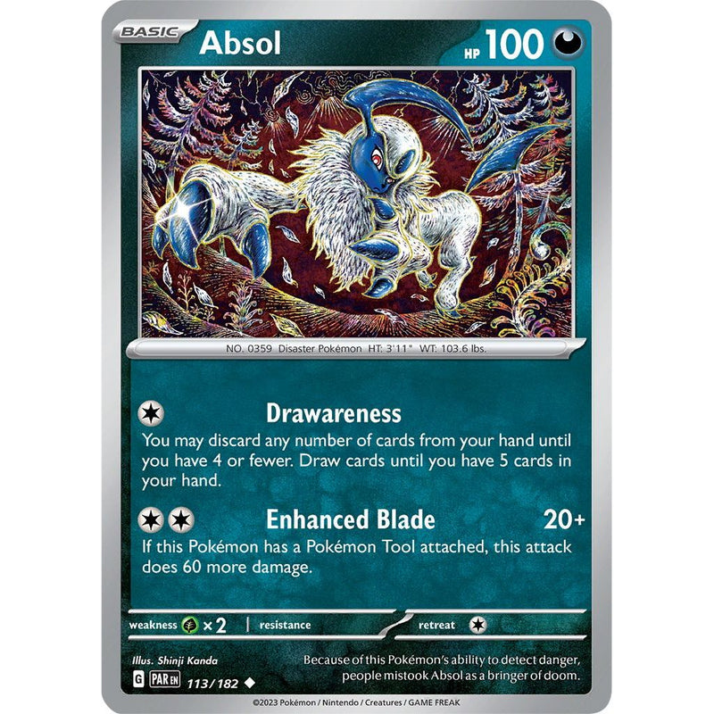 Absol 113/182 Pokemon Paradox Rift (PAR EN) Trading Card Uncommon