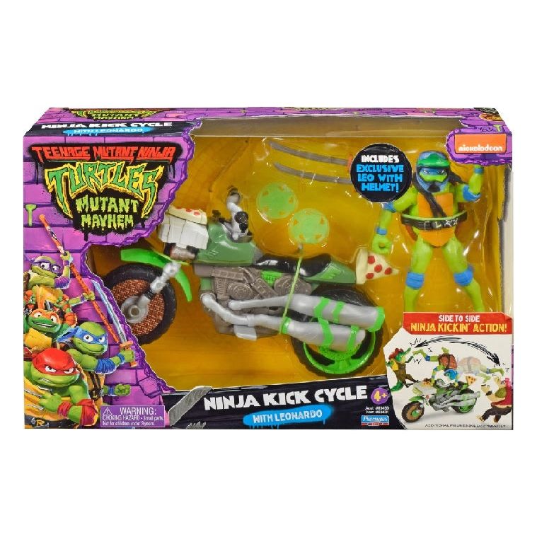Teenage Mutant Ninja Turtles Mutant Mayhem Ninja Kick Cycle With Leonardo | Toys