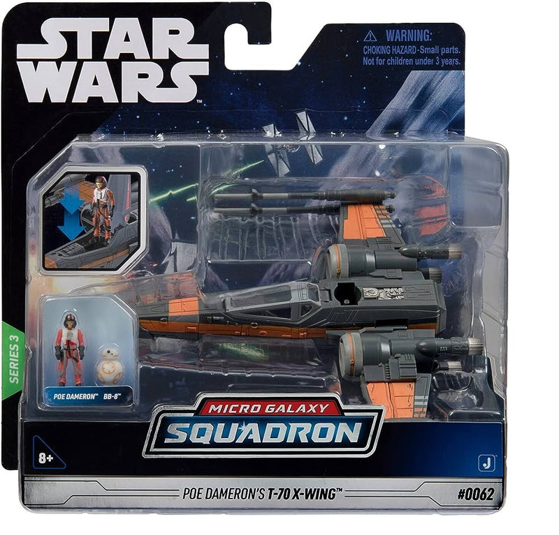 Star Wars Micro Galaxy Squadron 5 Inch Poe Dameron's T-70 X Wing