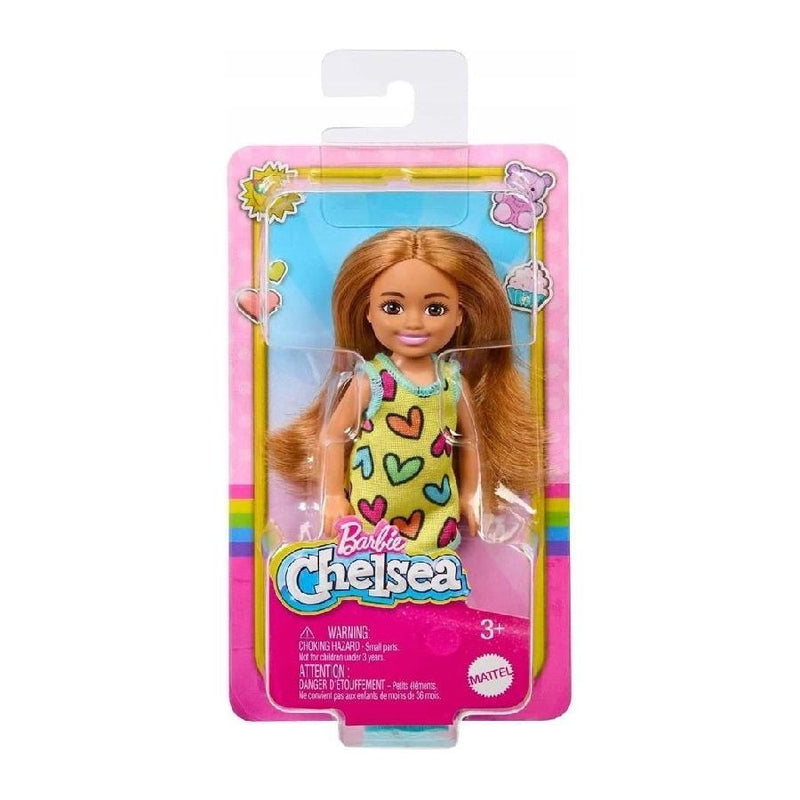 Barbie Chelsea Core Doll With Heart-Print Dress