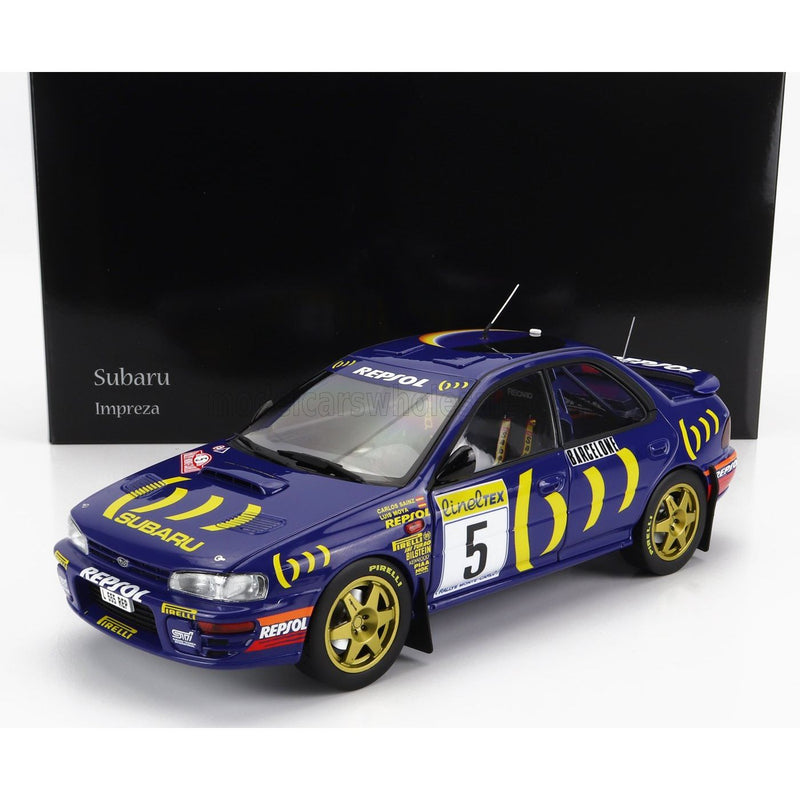 Subaru Impreza 555 Repsol N 5 Winner Rally Montecarlo 1995 C.Sainz - L.Moya Blue Yellow - 1:18
