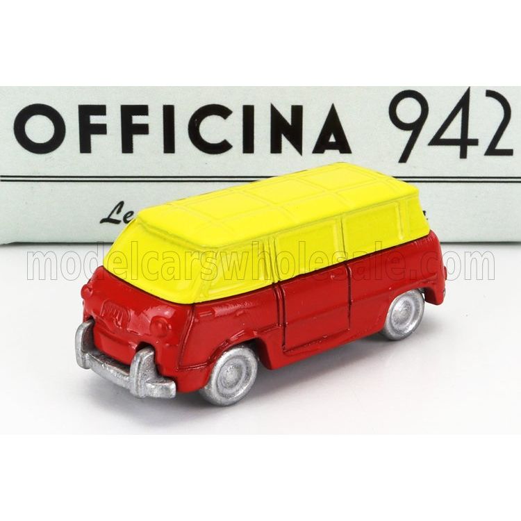 Fiat 600M Van Furgoncino Coriasco 1956 Red Yellow - 1:76