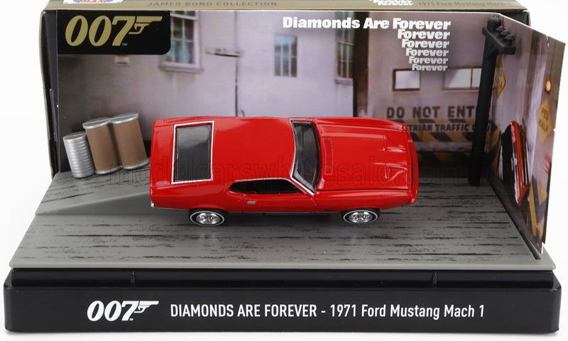 Ford USA Mustang Mach-1 Coupe 1971 007 James Bond Diamonds Are Forever UNA Cascata DI Diamanti Red - 1:64