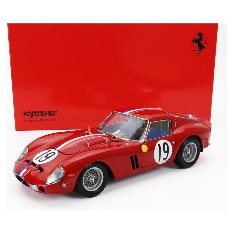 Ferrari 250 GTo 3.0L V12 Coupe Team Pierre Noblet N 19 2Nd 24H Le Mans 1962 J.Guichet P.Noblet Red White Blue - 1:18