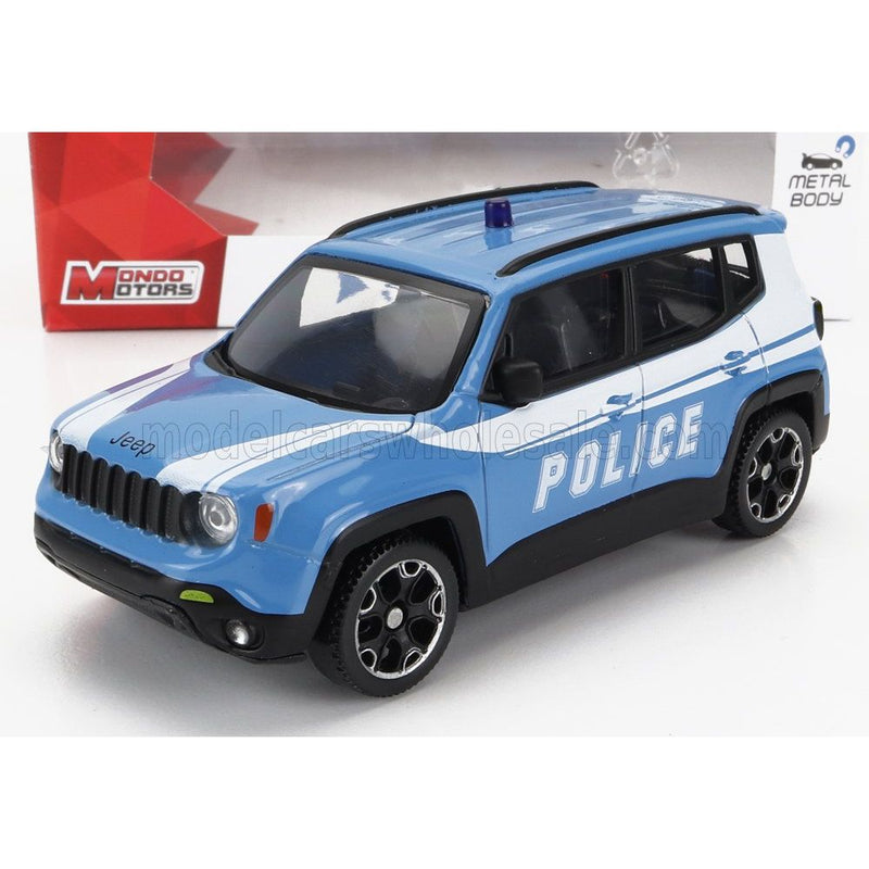 Jeep Renegade Police 2017 Light Blue White - 1:43