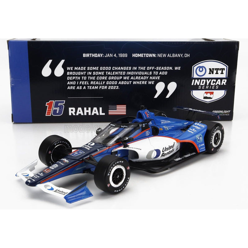 Honda Team Letterman Lanigan Racing N 15 Indianapolis Indy 500 Indycar Series 2023 G.Rahal Blue White Black - 1:18