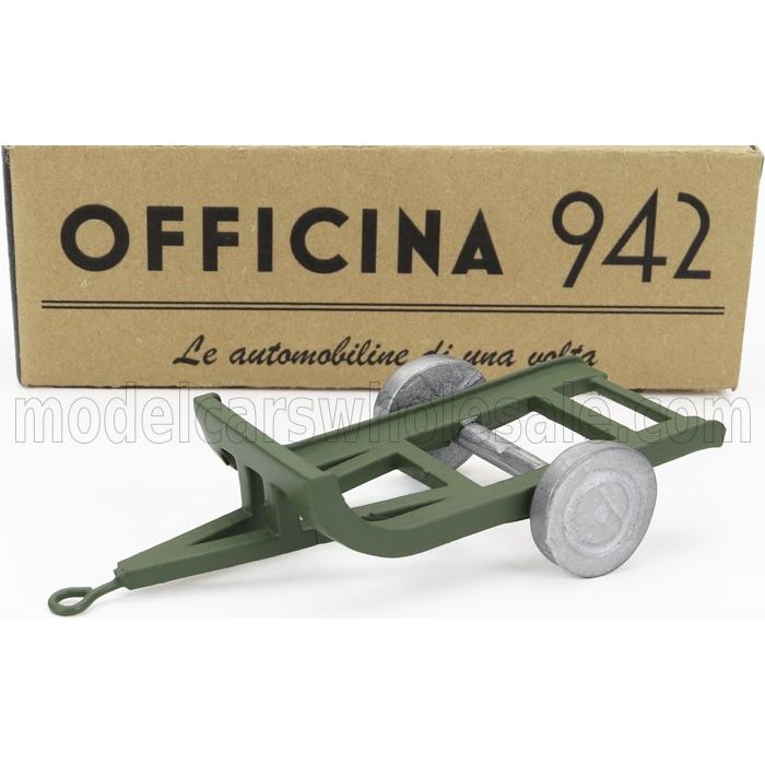 Trailer Rimorchio Viberti Trasporto Carro L3 1939 Military Green - 1:76