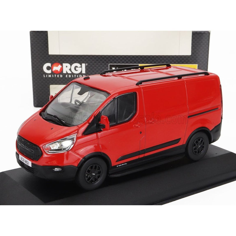 Ford England Transit Custom Van 2018 Red Black - 1:43