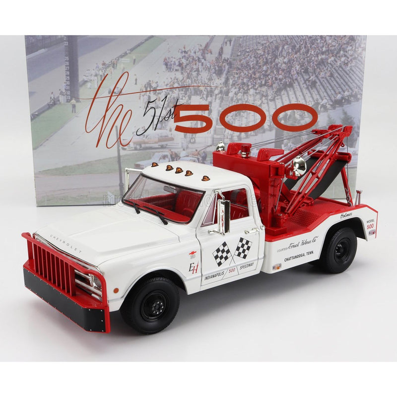 Chevrolet C-30 Truck Pick-Up Dually Wrecker 1967 Carro Attrezzi Official Courtesy Truck 51St 500 Mile Race Indianapolis Cream Red - 1:18
