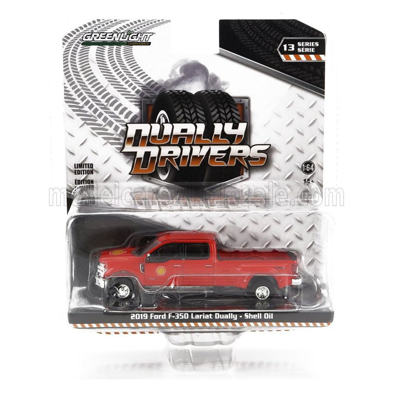 Ford USA F-350 Bouble Cabine Pick-Up Shell Oil 2019 Red - 1:64
