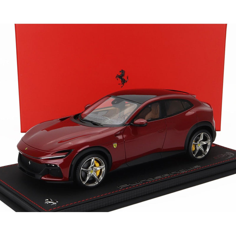 Ferrari Purosangue SUV 2022 - Con Vetrina - With Showcase Rosso Mugello - Red Met - 1:18