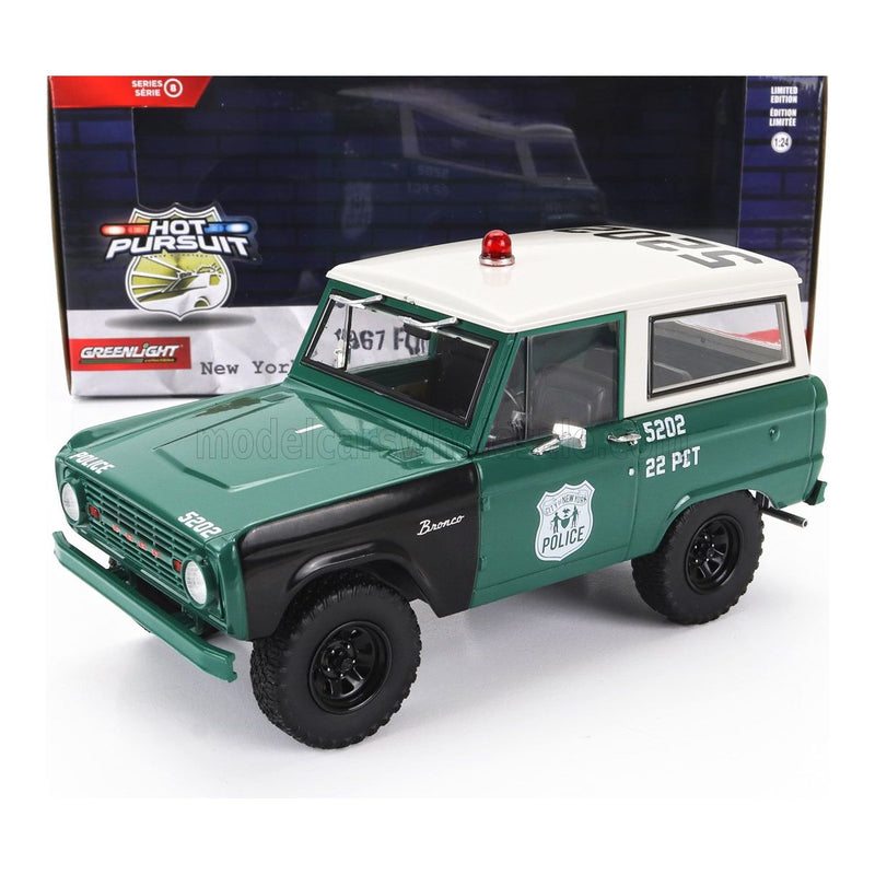 Ford USA Bronco New York Police Department NYPD 1967 Green White - 1:24